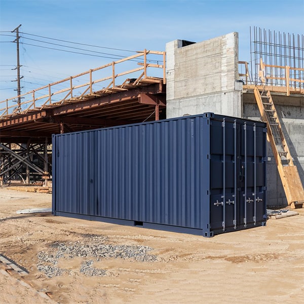 construction site storage containers can be modified with additional shelves, lighting, and climate control systems to meet specific requirements